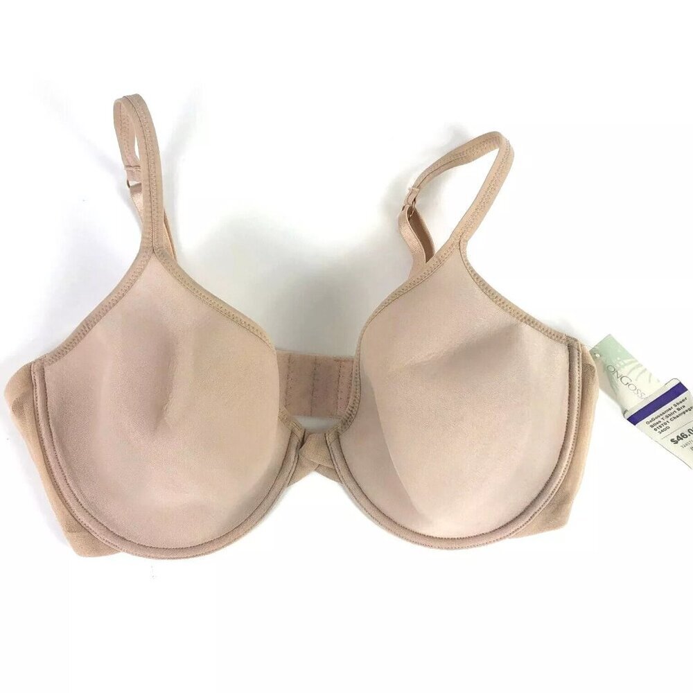 OnGossamer, Women’s Sheer Bliss Bra, Champagne, Size 34DD